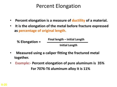 percentage elongation formula|Percentage Elongation .